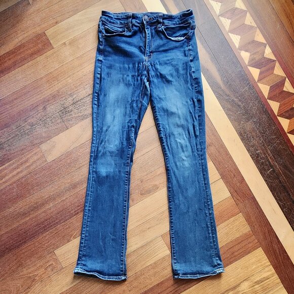 American Eagle Outfitters Medium Wash Hi-Rise Skinny Kick Jeans Size 8 - Picture 3 of 16